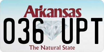 AR license plate 036UPT