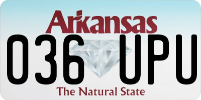AR license plate 036UPU