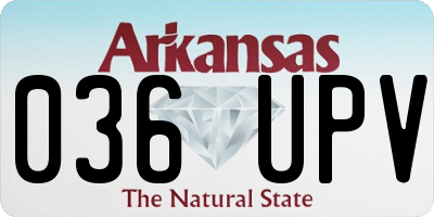 AR license plate 036UPV