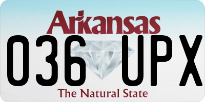 AR license plate 036UPX