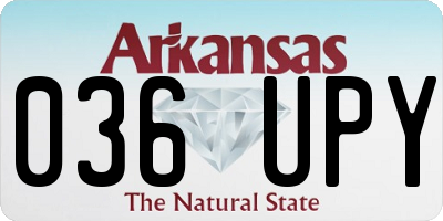 AR license plate 036UPY