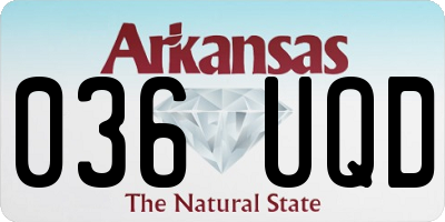 AR license plate 036UQD