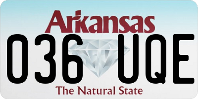 AR license plate 036UQE