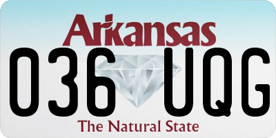 AR license plate 036UQG