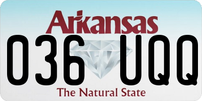 AR license plate 036UQQ