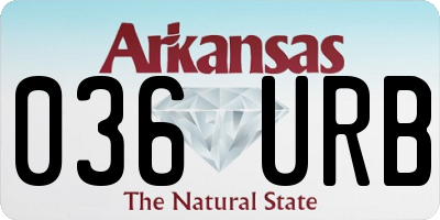 AR license plate 036URB
