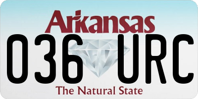 AR license plate 036URC
