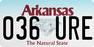 AR license plate 036URE