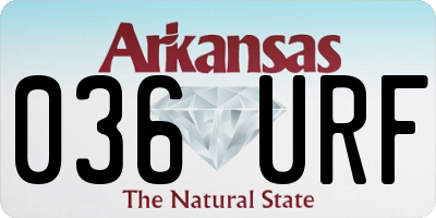 AR license plate 036URF