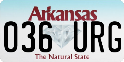 AR license plate 036URG