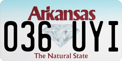 AR license plate 036UYI