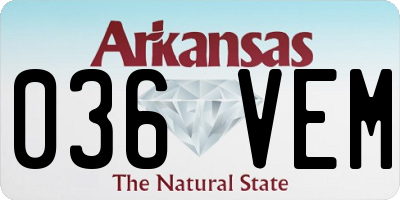 AR license plate 036VEM