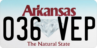 AR license plate 036VEP