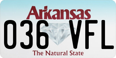 AR license plate 036VFL