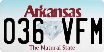 AR license plate 036VFM