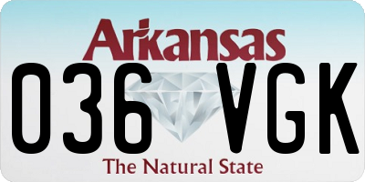 AR license plate 036VGK