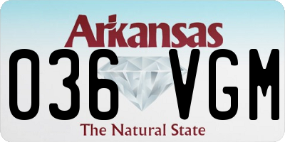 AR license plate 036VGM
