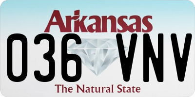 AR license plate 036VNV
