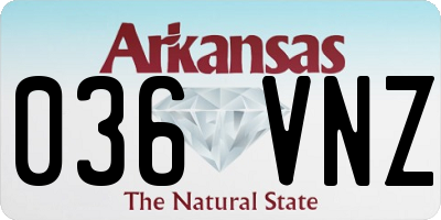 AR license plate 036VNZ