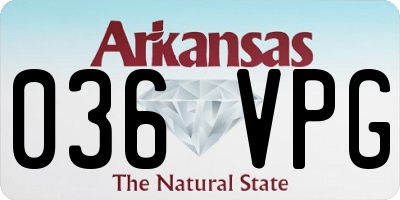 AR license plate 036VPG