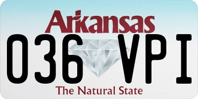 AR license plate 036VPI