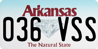 AR license plate 036VSS
