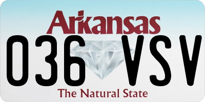 AR license plate 036VSV