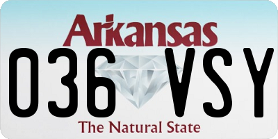 AR license plate 036VSY