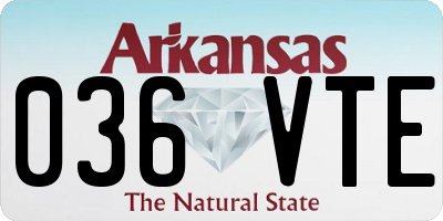 AR license plate 036VTE