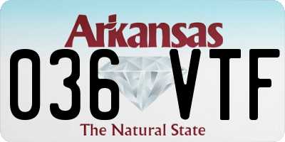 AR license plate 036VTF