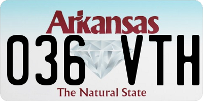 AR license plate 036VTH