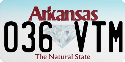 AR license plate 036VTM