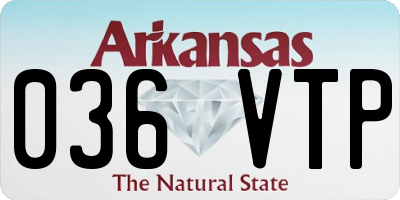 AR license plate 036VTP