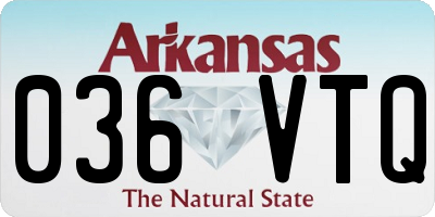 AR license plate 036VTQ