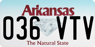 AR license plate 036VTV
