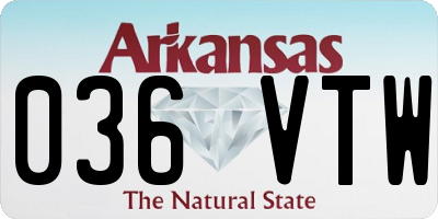 AR license plate 036VTW