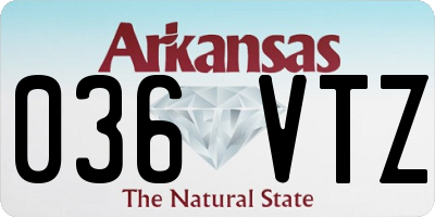 AR license plate 036VTZ