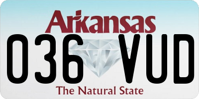 AR license plate 036VUD