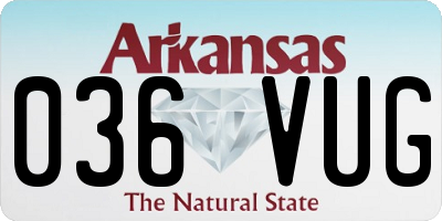 AR license plate 036VUG