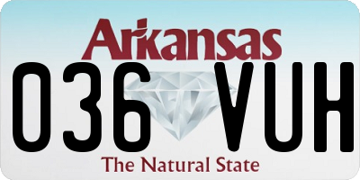 AR license plate 036VUH
