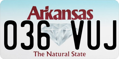 AR license plate 036VUJ