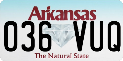 AR license plate 036VUQ