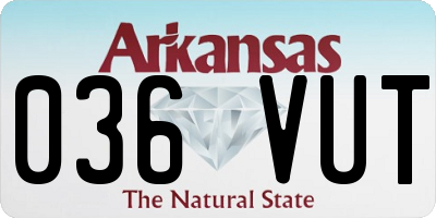 AR license plate 036VUT