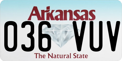AR license plate 036VUV