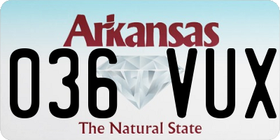 AR license plate 036VUX