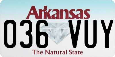 AR license plate 036VUY