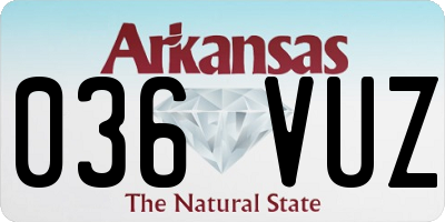 AR license plate 036VUZ