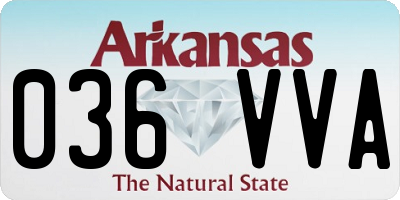 AR license plate 036VVA
