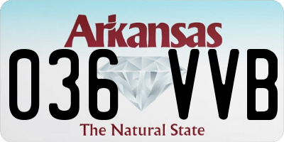 AR license plate 036VVB