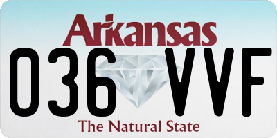 AR license plate 036VVF